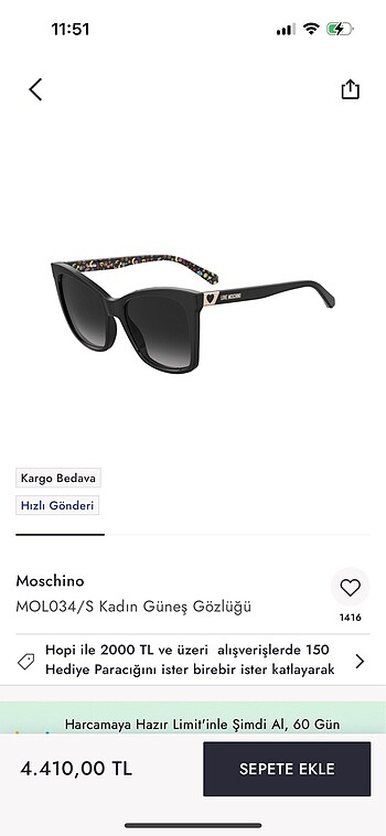 Love moschino gözlük