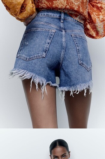 Zara Zara taşlı jean şort