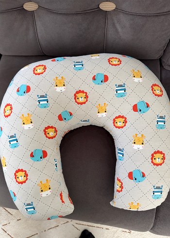 Renkli Desenli Gri Emzirme ve Hamilelik Yastığı hiç kullanmadım - Görsel 2