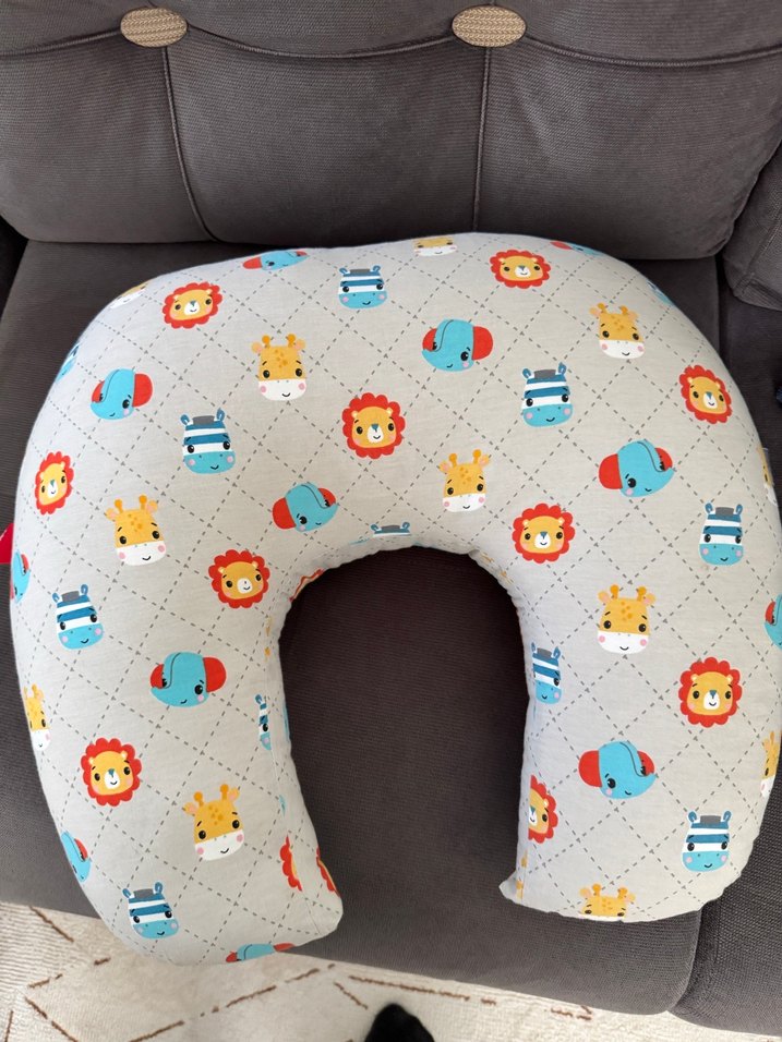 Renkli Desenli Gri Emzirme ve Hamilelik Yastığı hiç kullanmadım - Görsel 2