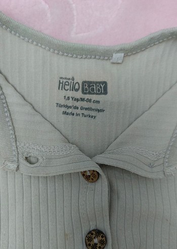 Düğmeli Bej Kız Bebek Tulum - Görsel 3