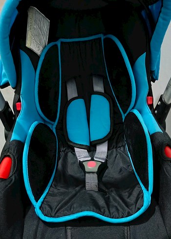 Mavi Bebek Arabası ve Taşıyıcı Seti - Görsel 5