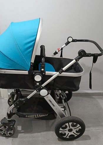 Mavi Bebek Arabası ve Taşıyıcı Seti - Görsel 4