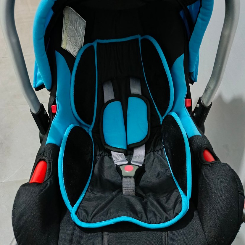 Mavi Bebek Arabası ve Taşıyıcı Seti - Görsel 5