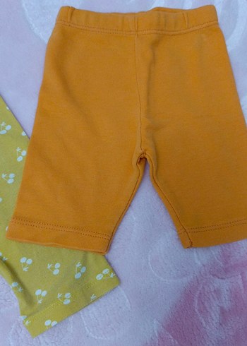 Kız Çocuk Sarı Pamuklu Tayt Seti - Görsel 2