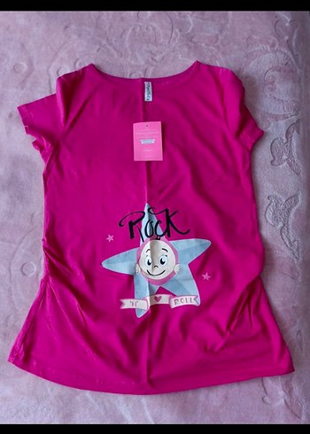 hamile Pembe Rock Punk Tişört - Görsel 3