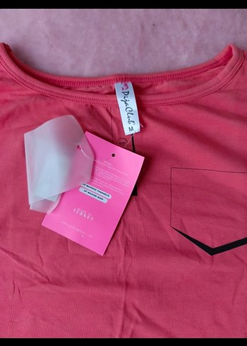 Pembe Baskılı Kısa Kollu Hamile Bluzu - Görsel 2