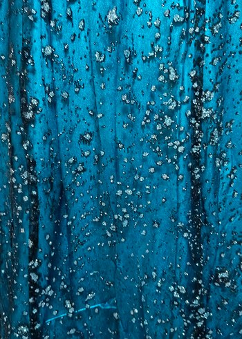 Boncuk İşlemeli Lacivert Uzun Abiye Elbise - Görsel 4