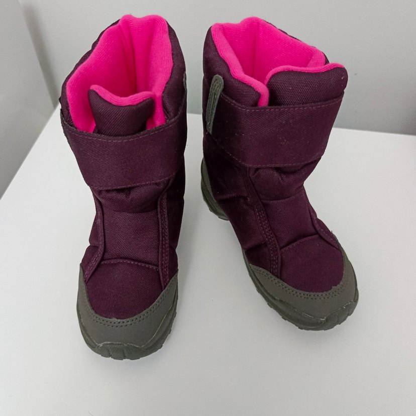 decathlon 
Mor Kız Çocukları İçin Cırt Cırtlı Su Geçirmez Bot - Görsel 2