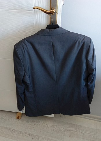 Düğmeli Gri Erkek Takım Ceket - Görsel 6