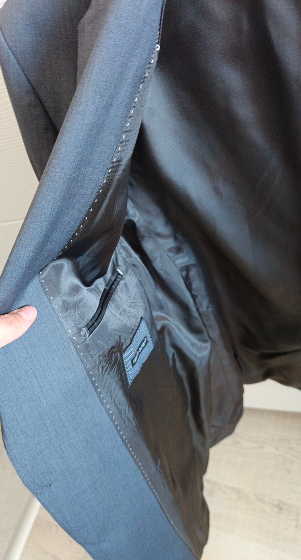 Düğmeli Gri Erkek Takım Ceket - Görsel 5