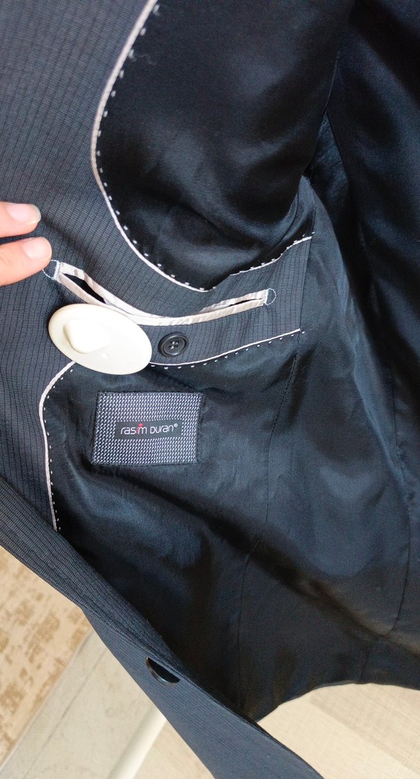 Rasim duran - Siyah Erkek Ofis Takım Elbise - Görsel 3