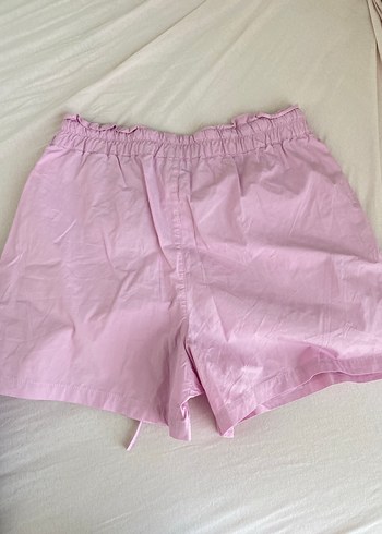 Düğmeli Pudra Mini Şort - Görsel 4