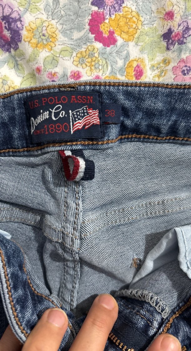 Düğmeli Mavi Kadın Midi Boy Kot Pantolon - Görsel 3