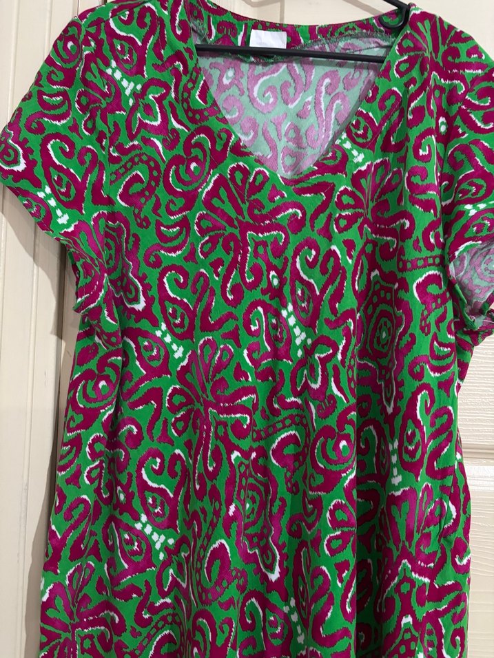 Renkli Bağlama Desenli Uzun Hamile Tunik - Görsel 2