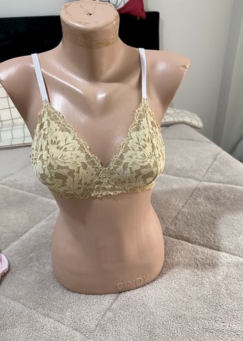 m Beden Bej Dantel Bohem Bralet