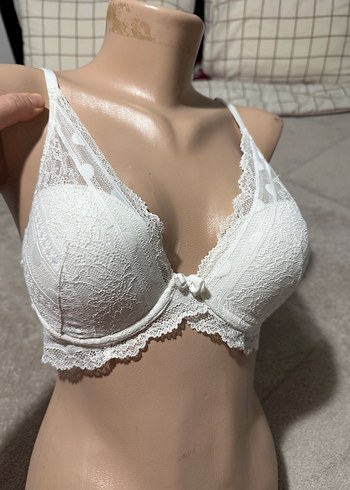 Beyaz Dantel Bohem Minimalist Sütyen - Görsel 2