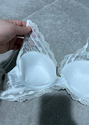 Beyaz Dantel Bohem Minimalist Sütyen - Görsel 8
