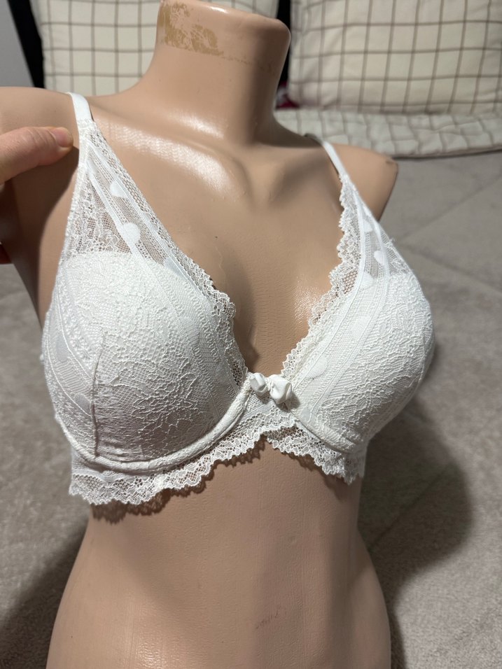 Beyaz Dantel Bohem Minimalist Sütyen - Görsel 2