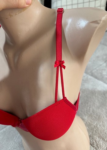 Parlak Kırmızı Minimalist Sütyen 85b - Görsel 3