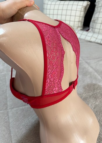 Parlak Kırmızı Minimalist Sütyen 85b - Görsel 5