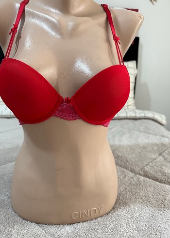 Parlak Kırmızı Minimalist Sütyen 85b - Görsel 2