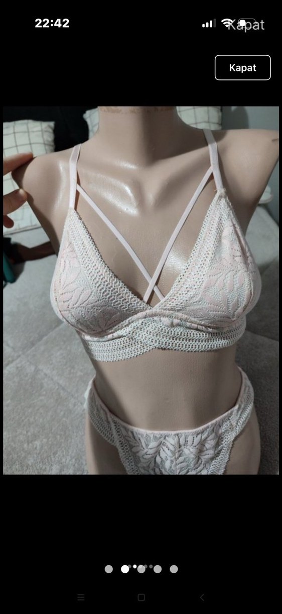 Beyaz Bohem Mini Sütyen - Görsel 2