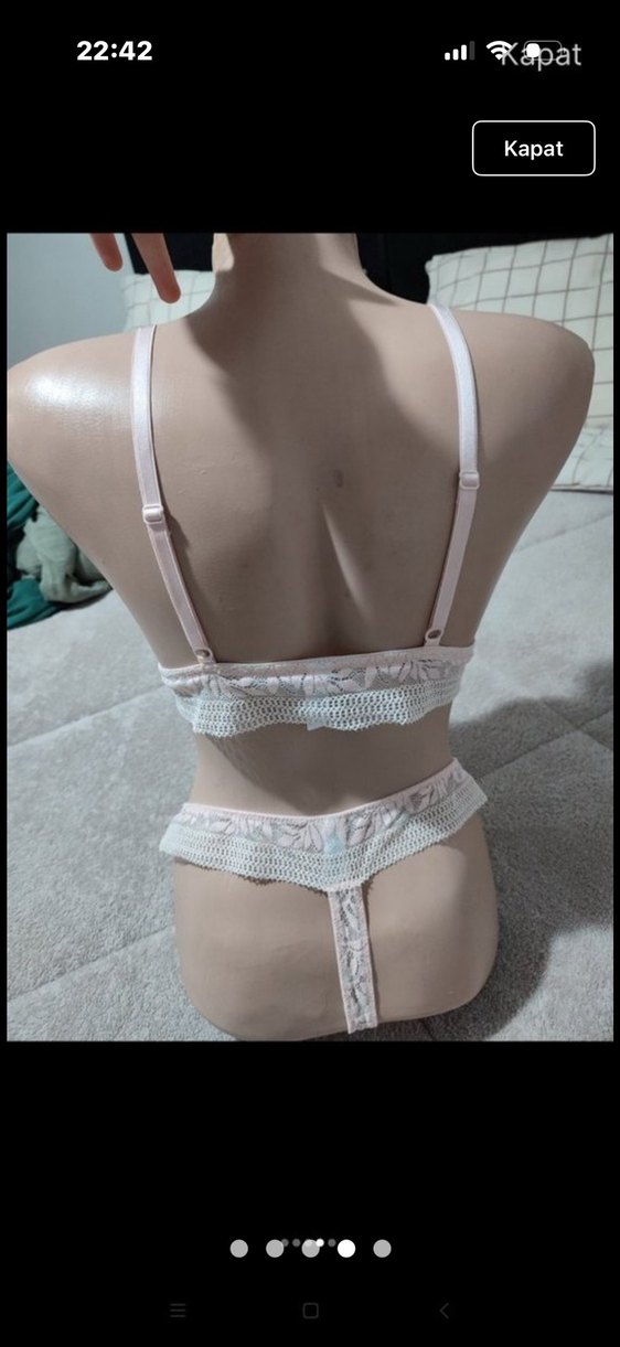 Beyaz Bohem Mini Sütyen - Görsel 4