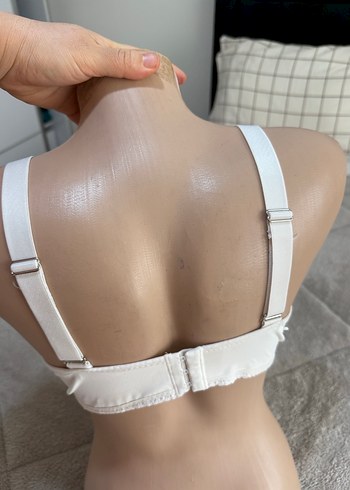 Beyaz Minimalist Midi Sütyen - Görsel 4