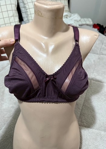 Koyu Mor Minimalist Sütyen - Görsel 3