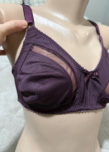 Koyu Mor Minimalist Sütyen - Görsel 2