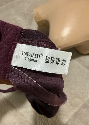 Koyu Mor Minimalist Sütyen - Görsel 7