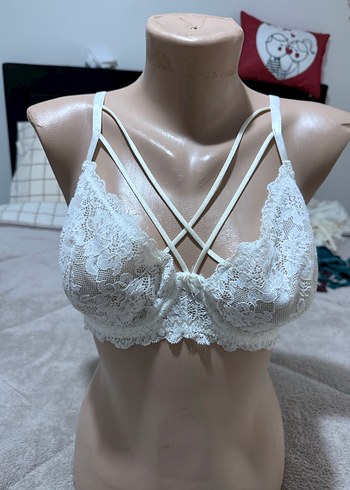 Beyaz Dantel Bohem Sütyen - Görsel 11