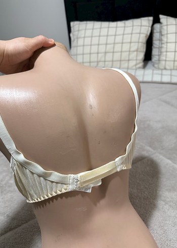 Nakışlı Beyaz Vintage Sütyen - Görsel 4