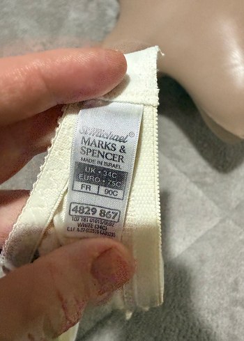 Nakışlı Beyaz Vintage Sütyen - Görsel 6