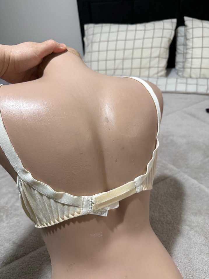 Nakışlı Beyaz Vintage Sütyen - Görsel 4