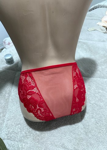 Kırmızı Midi Dantel Kadın Külot 3 adet fiyatı - Görsel 2
