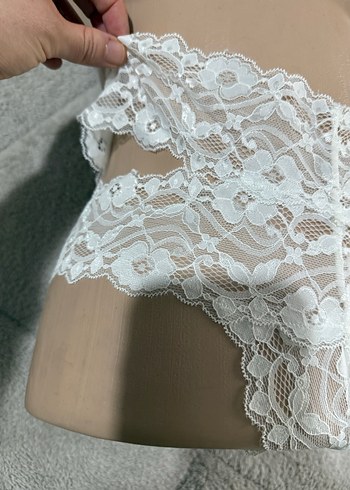 Beyaz Dantel Bohem Kadın Külot - Görsel 3