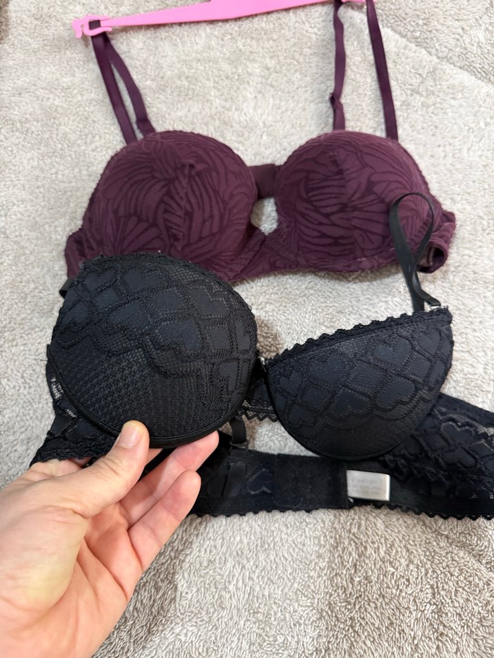 Bordo ve Siyah Dantelli Kadın Sütyen Seti 2 adet fiyatı - Görsel 5