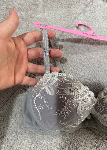 Nakışlı Gri Bohem Sütyen - Görsel 3