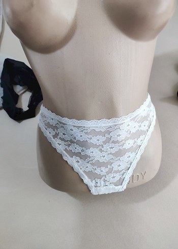 l Beden Siyah Mini Transparan Gotik Kadın Külot 2 adet fiyatıdır