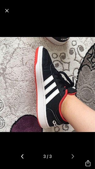 38 Beden siyah Renk Adidas spor ayakkabı