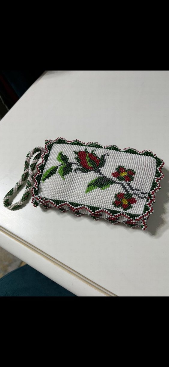 Boncuk İşlemeli Renkli Kadın cüzdan - Görsel 2