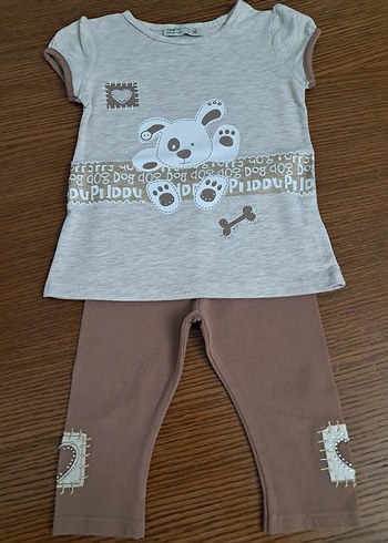 Kız Bebek Örme Kısa Kollu Takım - Görsel 2