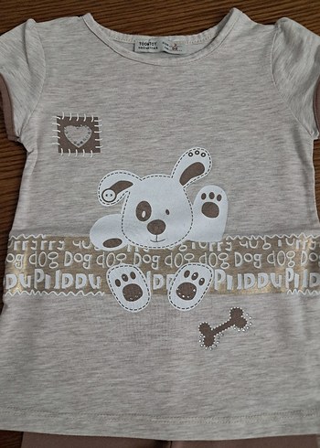 Kız Bebek Örme Kısa Kollu Takım - Görsel 3