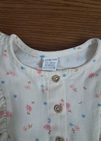 Nakışlı, V Yaka, Uzun Kollu Kız Bluzu - Görsel 5