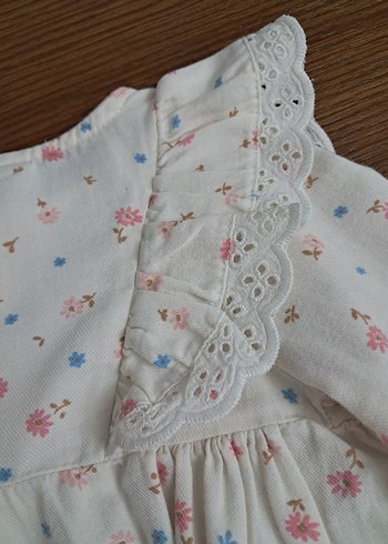 Nakışlı, V Yaka, Uzun Kollu Kız Bluzu - Görsel 7