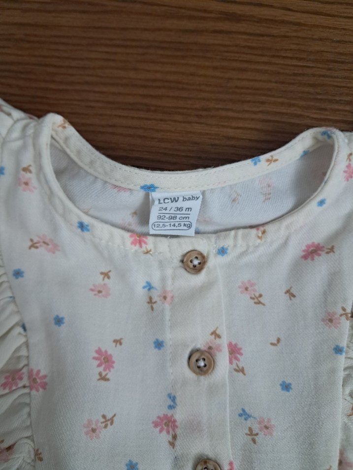 Nakışlı, V Yaka, Uzun Kollu Kız Bluzu - Görsel 5