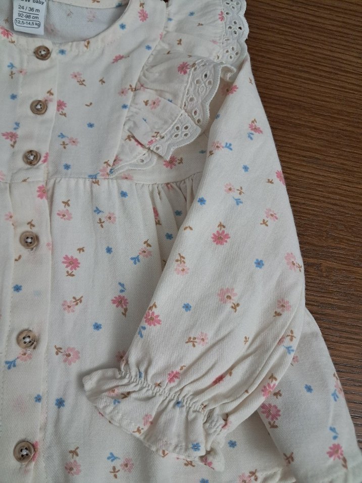 Nakışlı, V Yaka, Uzun Kollu Kız Bluzu - Görsel 2