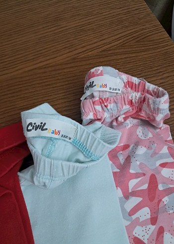 Kız Çocuk Elastik Bel Düz Tayt Seti - Görsel 3